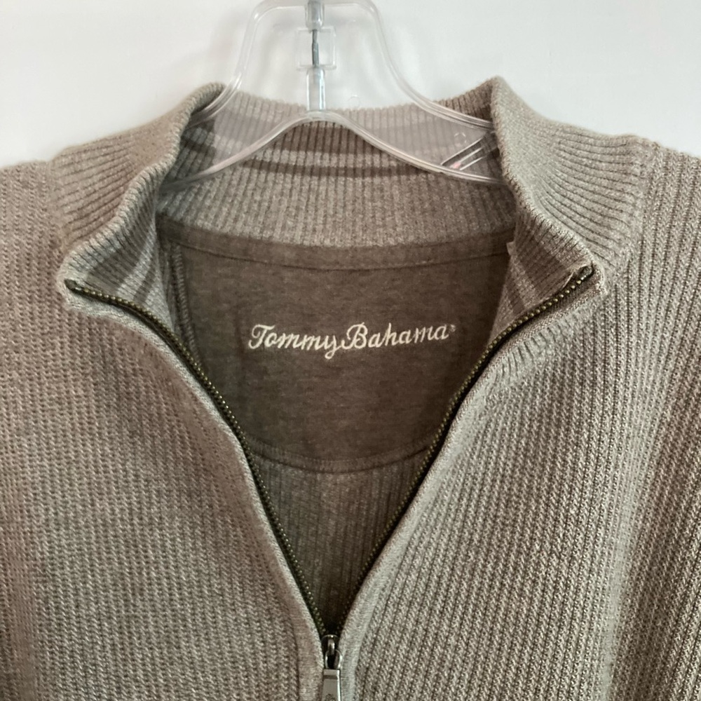 Tommy Bahama 100% Cotton Quarter Zip Pullover Sweater
